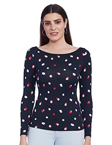 kazo women's regular t-shirt (119657drsblcm_dress blue combo m)