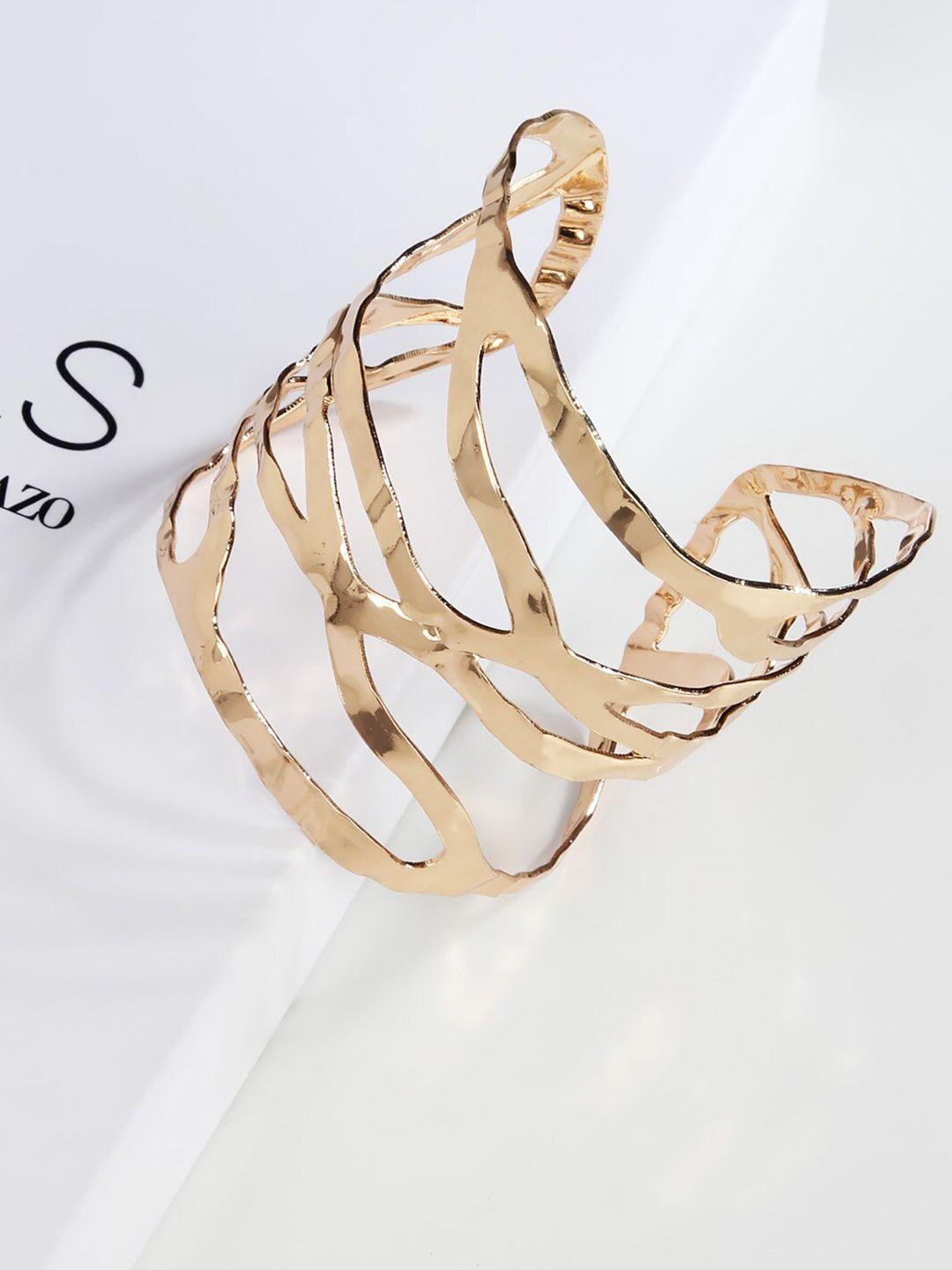 kazo women abstract gold-plated cuff bracelet