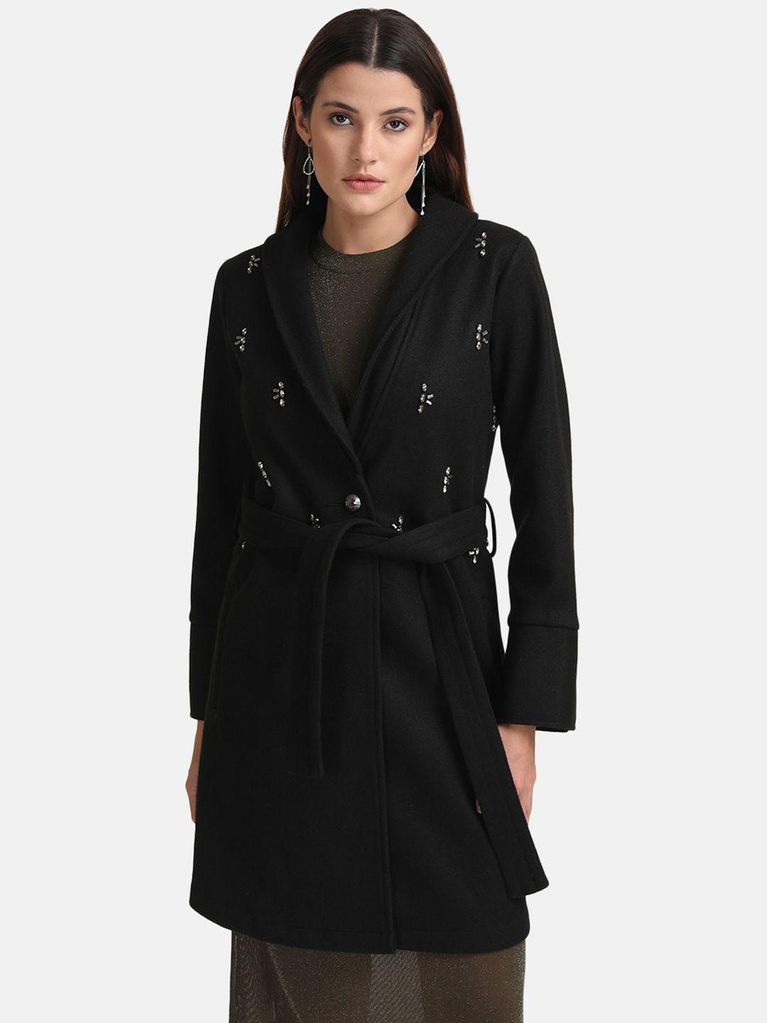 kazo women hand embellished overcoat