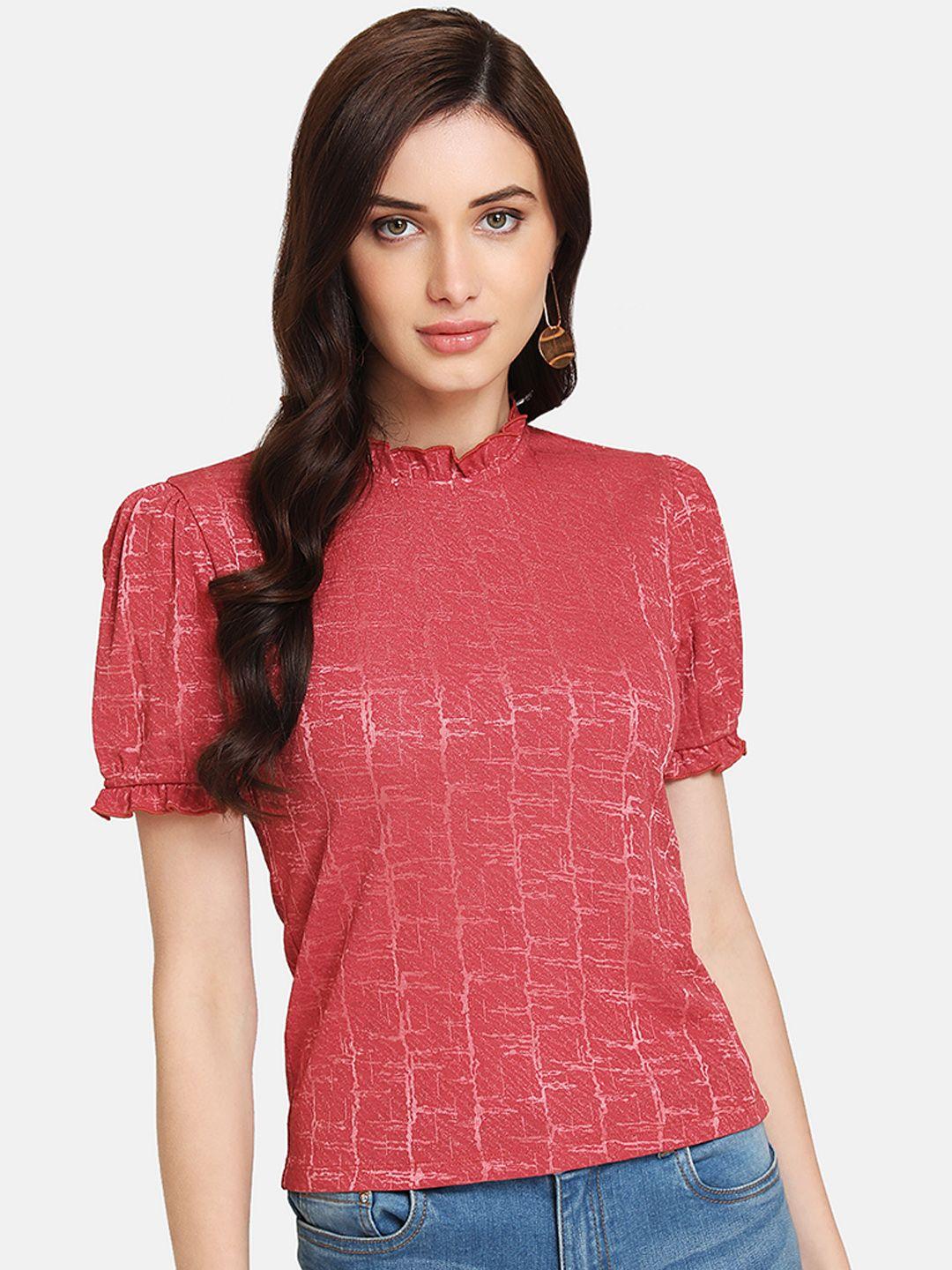 kazo women pink printed top