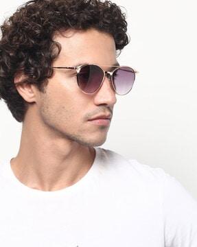 kc1353 55 28y uv-protected round sunglasses