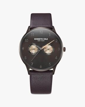 kcwgf2221302mn analogue watch with leather strap