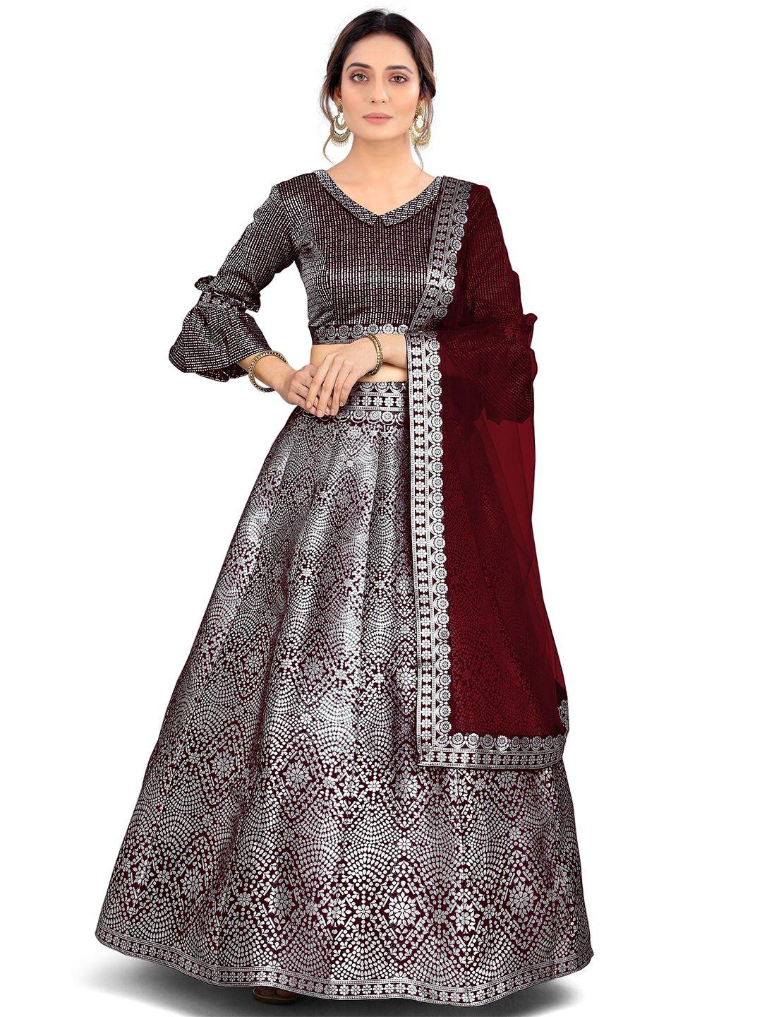 kedar fab semi-stitched lehenga & unstitched blouse with dupatta
