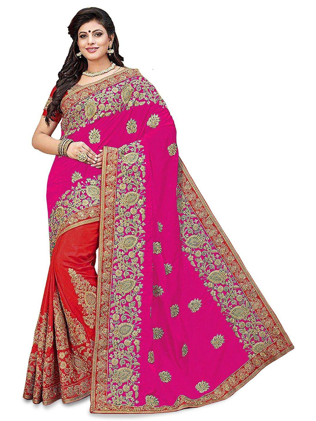 kedar fab ethnic motifs embroidered saree