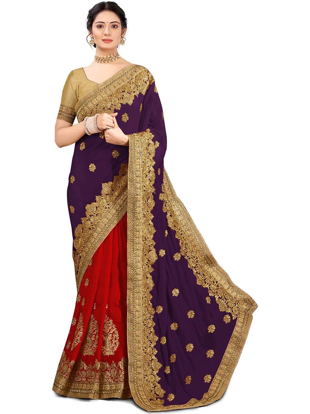 kedar fab ethnic motifs embroidered saree