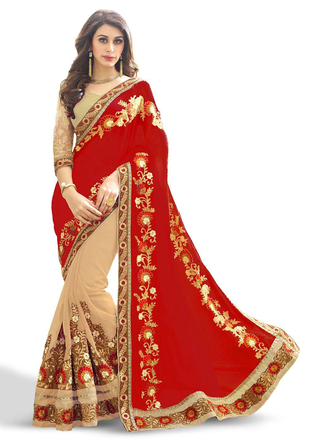 kedar fab ethnic motifs embroidered saree