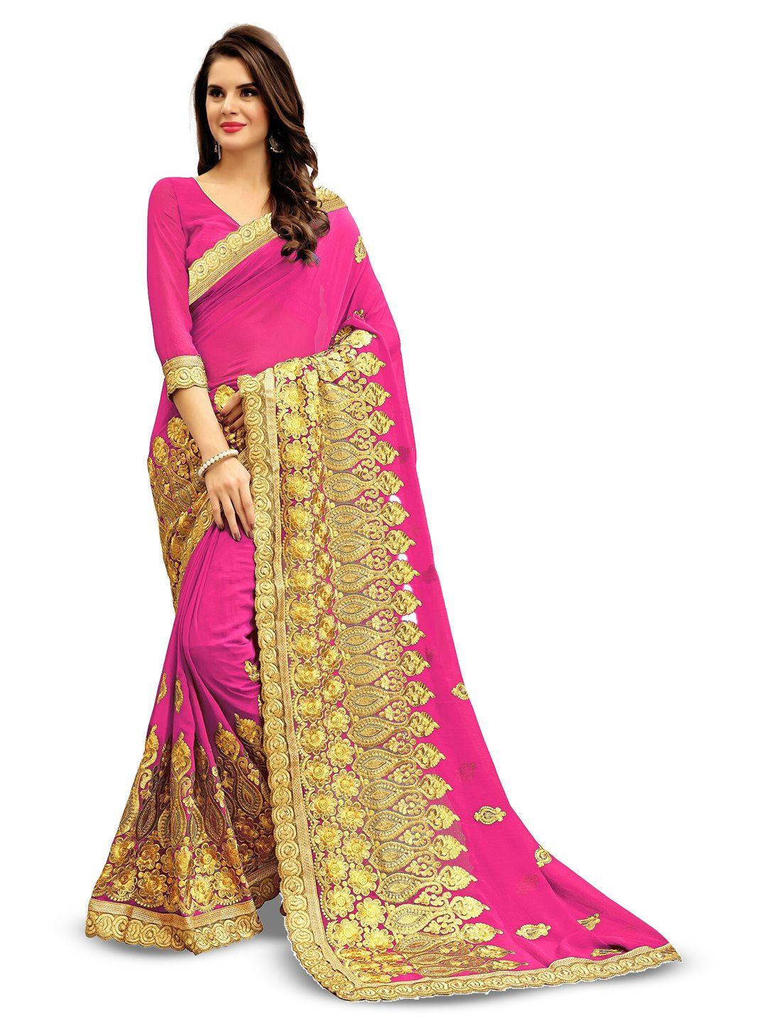 kedar fab ethnic motifs embroidered saree