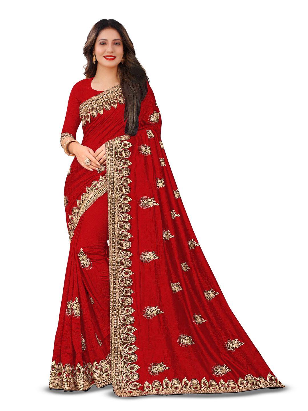 kedar fab ethnic motifs embroidered saree