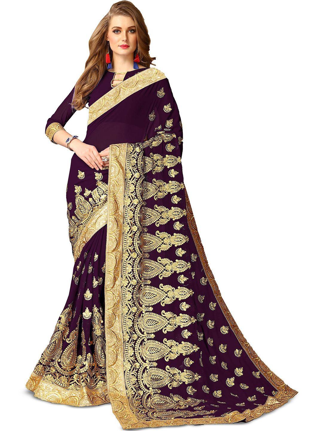 kedar fab floral embroidered saree