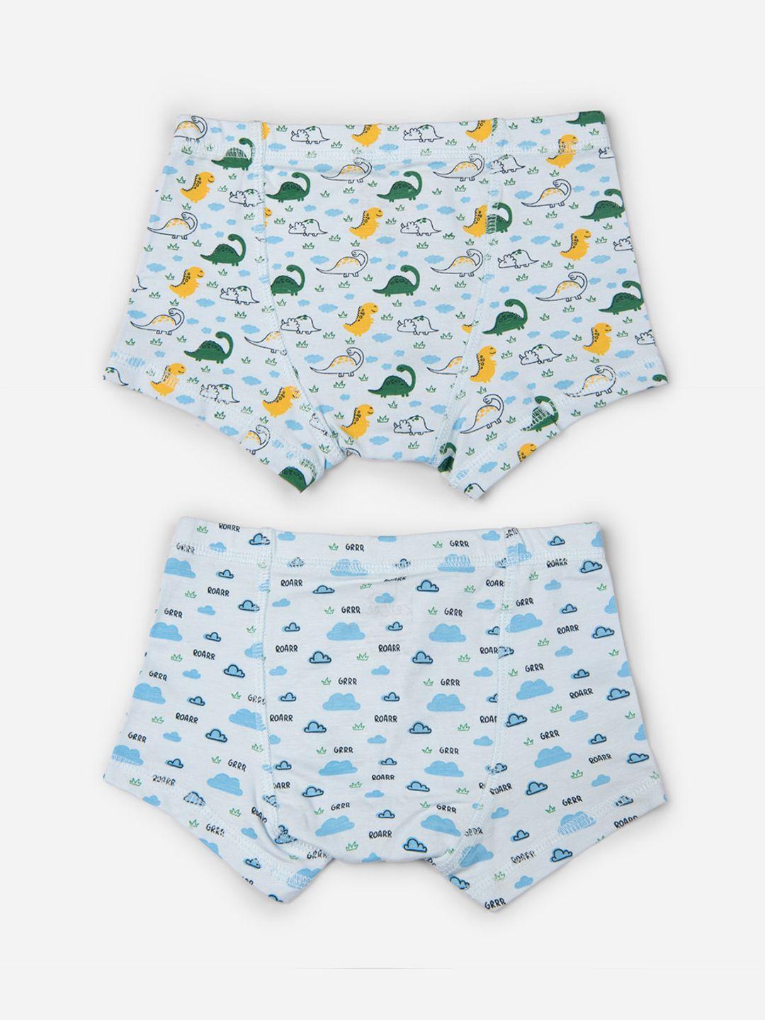 keebee boys pack of 2 printed organic cotton boxer-style briefs bbox_dino_1_2