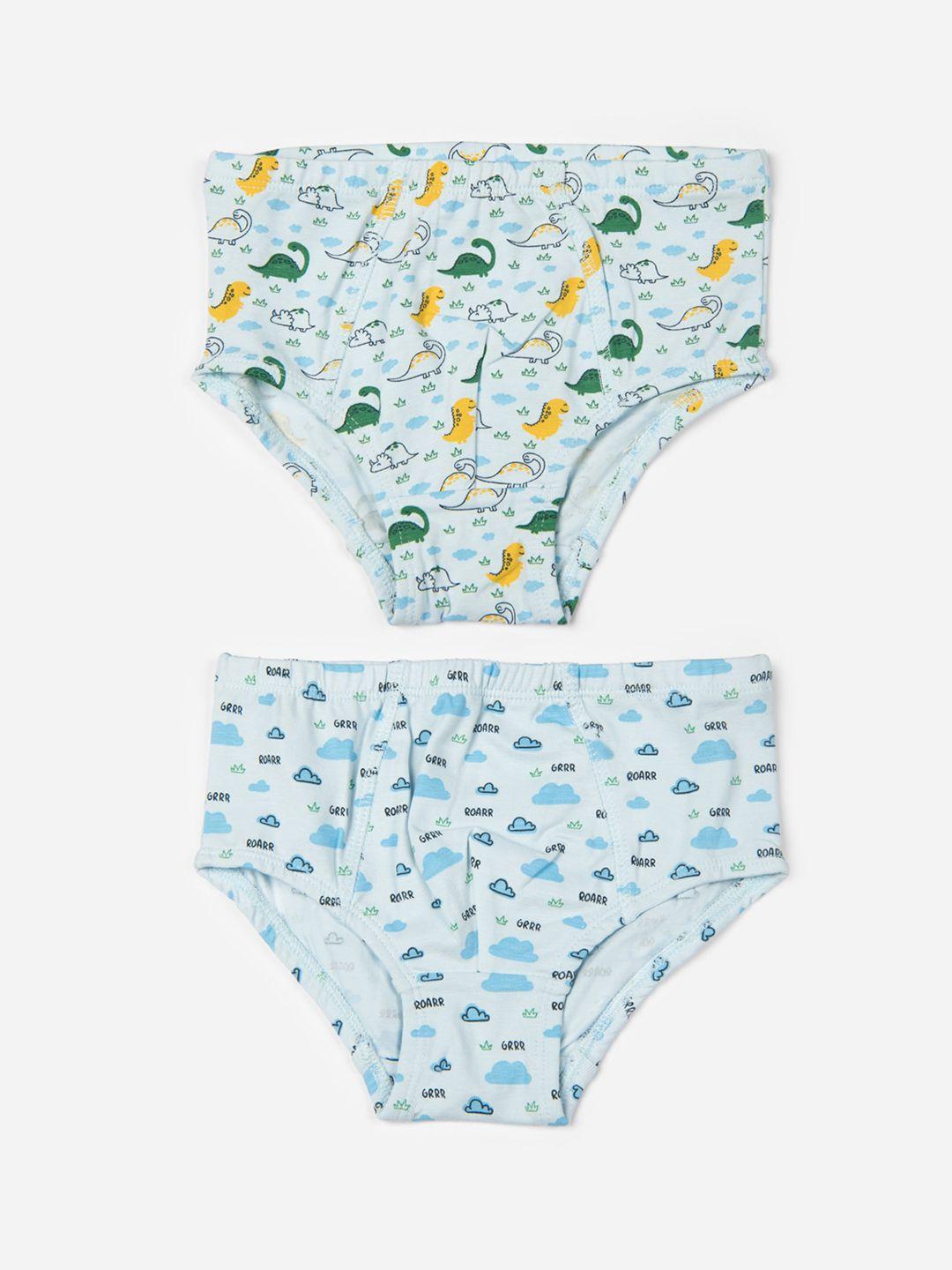 keebee boys pack of 2 printed organic cotton hipster briefs bbrief_dino_1_2