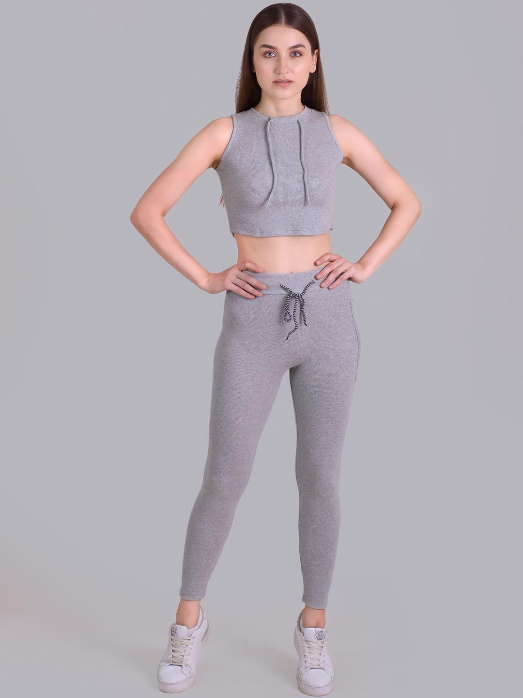 keepfit self-design cotton top with tights co-ords