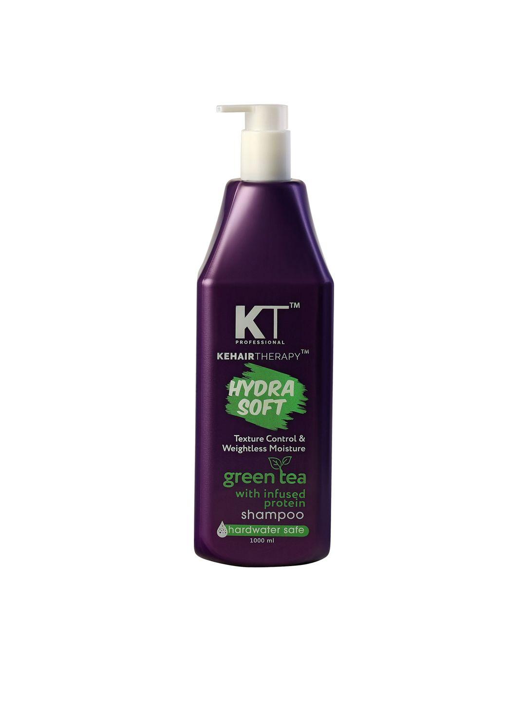 kehairtherapy professional hydra soft texture control keratin green tea shampoo - 1000 ml