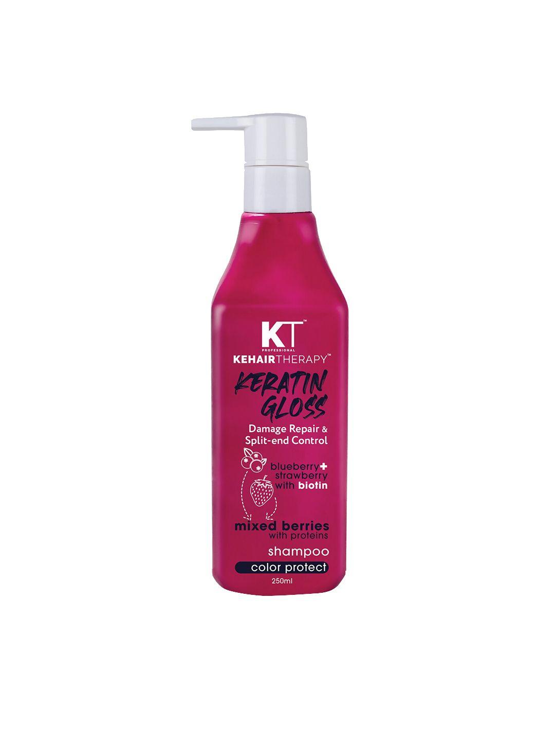 kehairtherapy professional keratin gloss damage repair & split end control shampoo 250ml