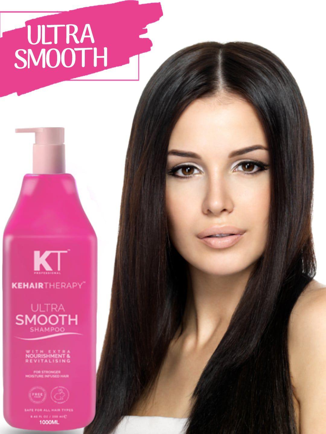 kehairtherapy ultra smooth keratin shampoo with extra nourishment & revitalizing - 1000 ml