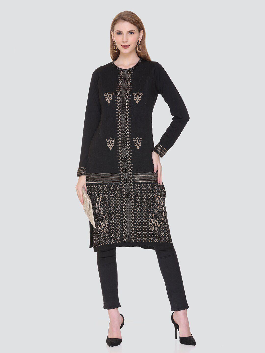 keiko ethnic motifs printed round neck kurta