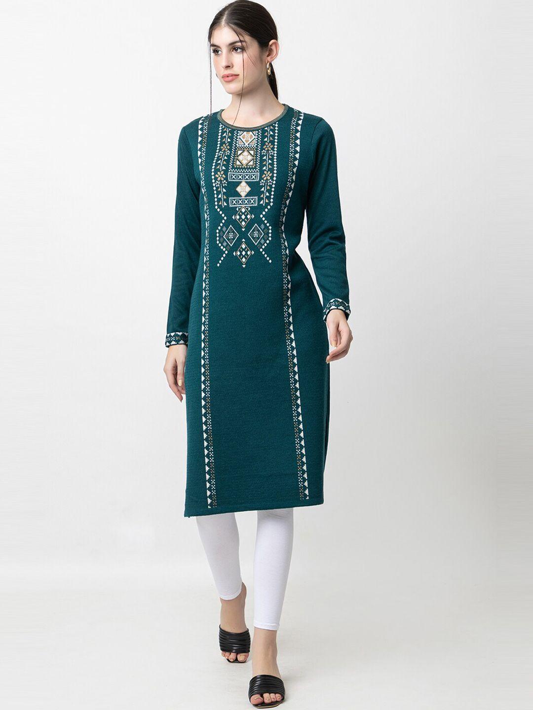 keiko geometric printed acrylic straight kurta