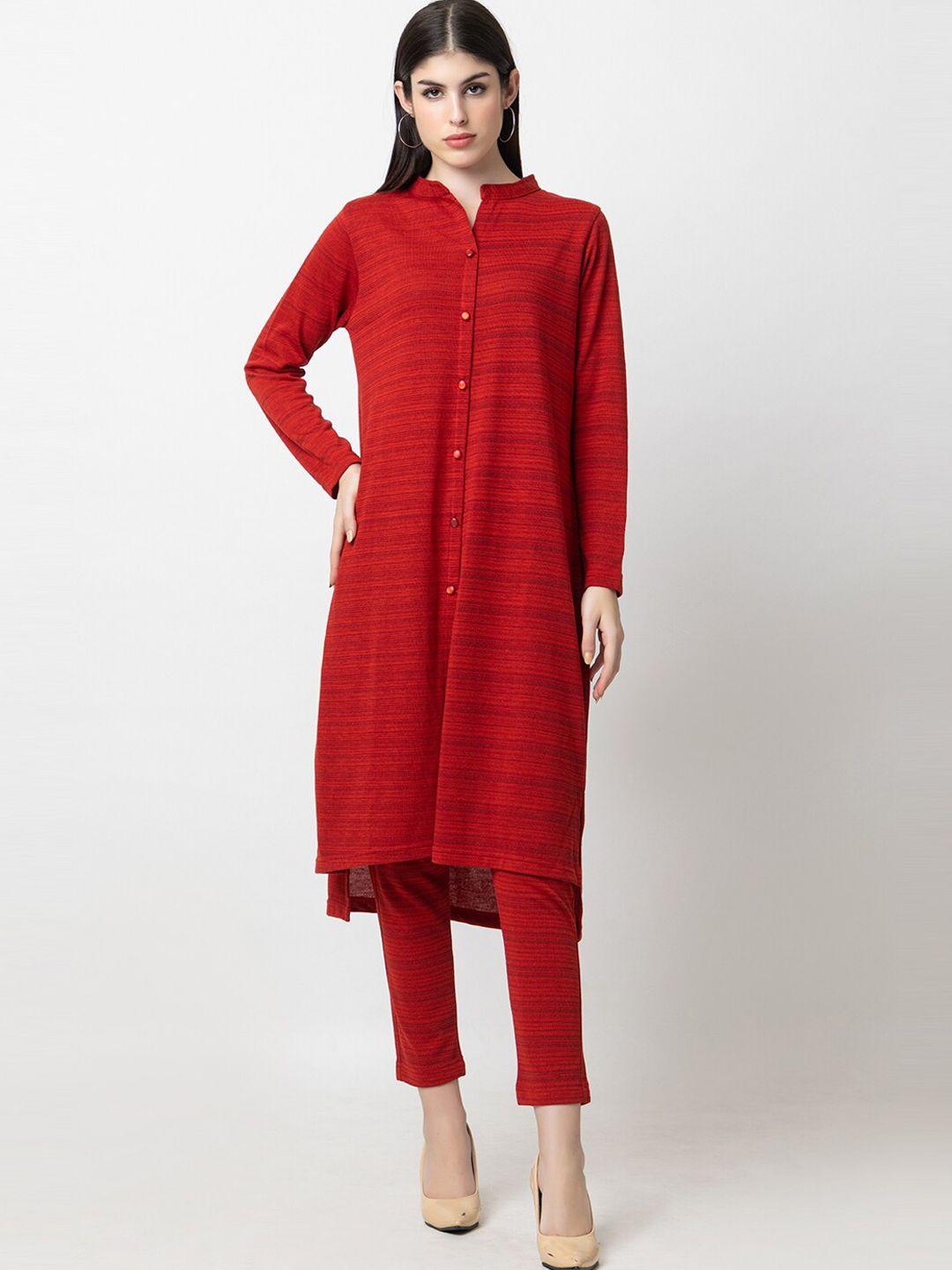 keiko striped straight kurta with trousers