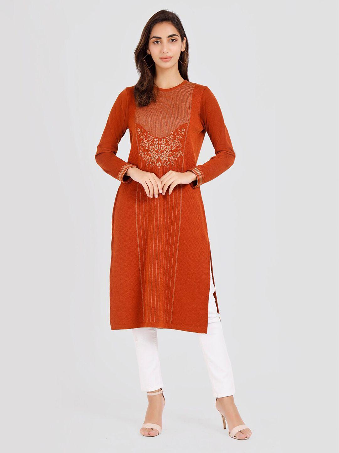 keiko women acrylic jacquard kurta