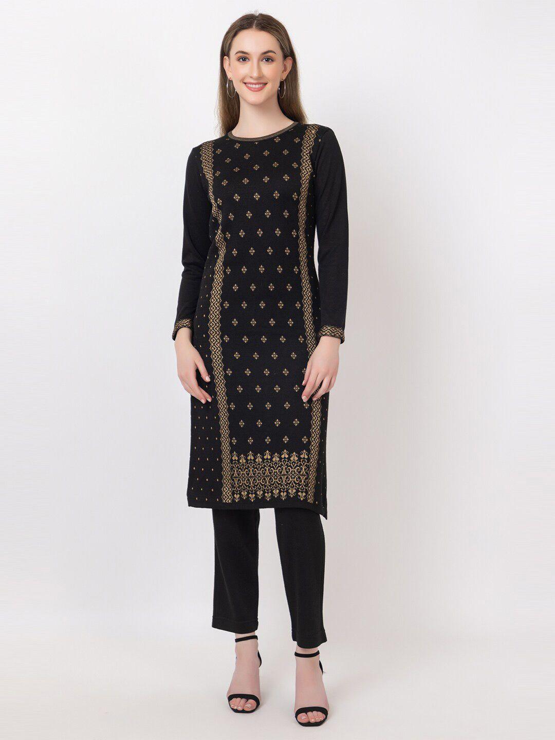 keiko women black kurta