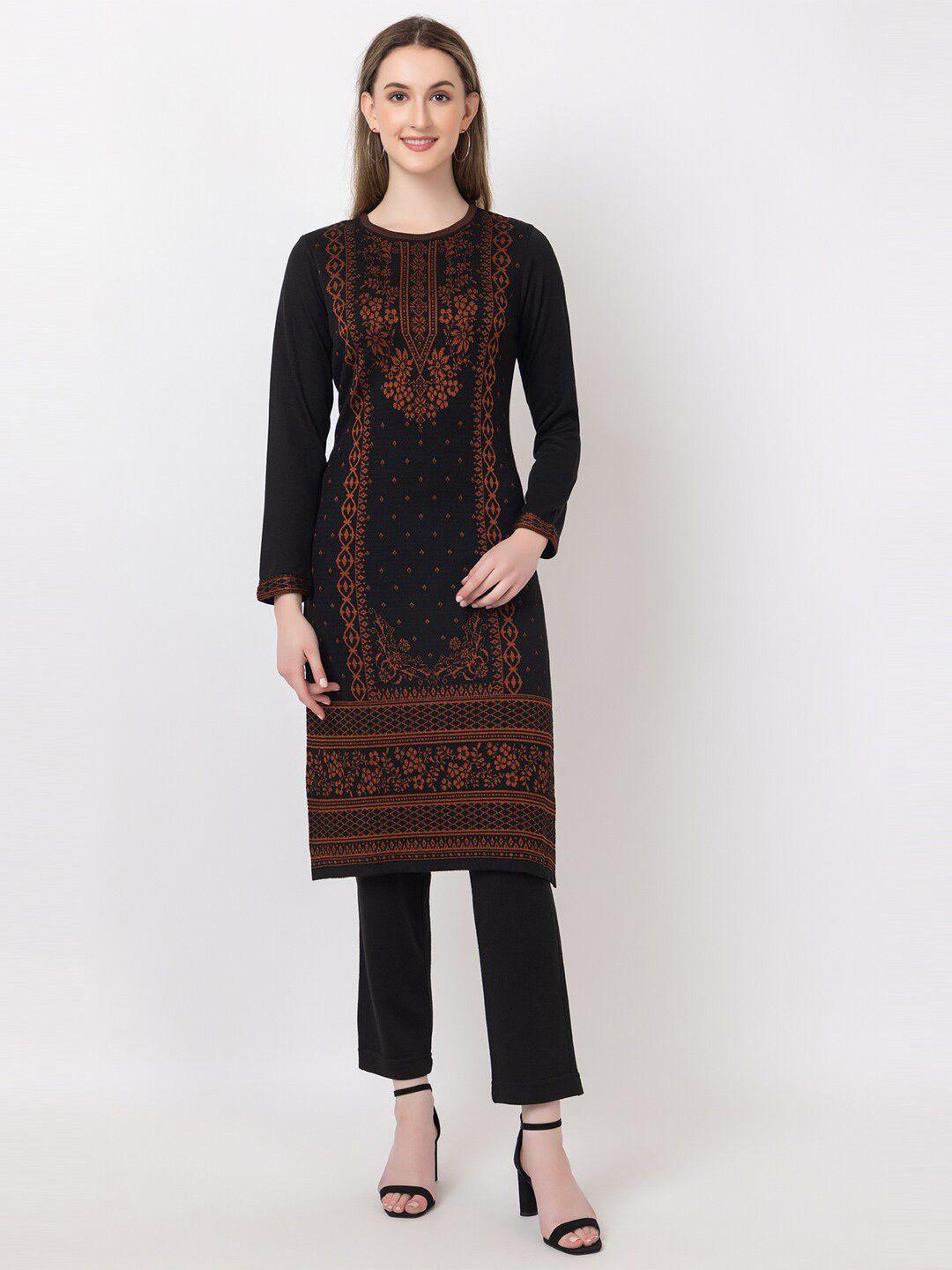 keiko women black kurta