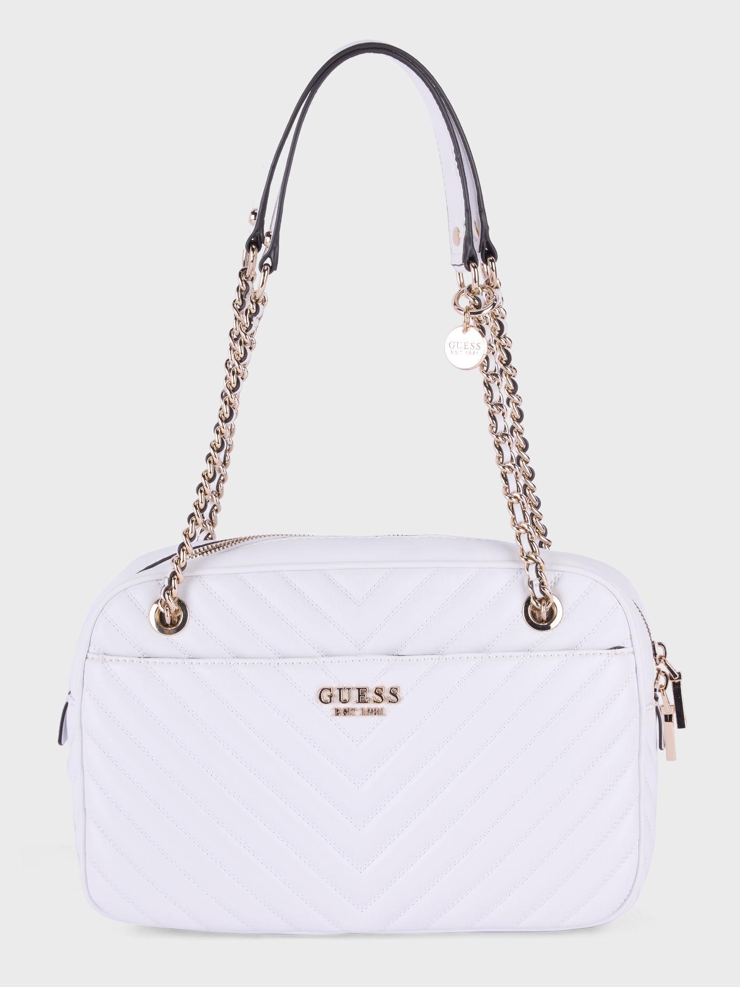 keillah with top zip shoulder bag - white