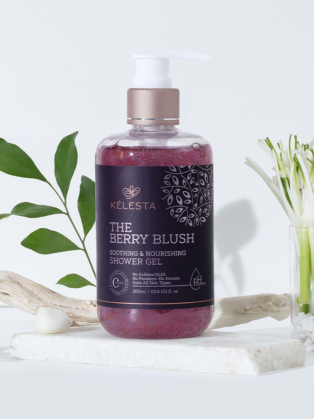 kelesta the berry blush soothing & nourishing shower gel - 300 ml