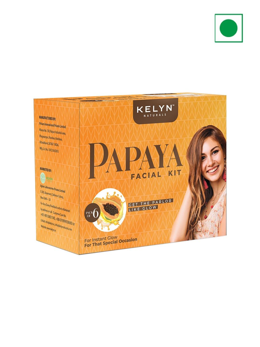 kelyn papaya facial kit for instant glow - 10g each