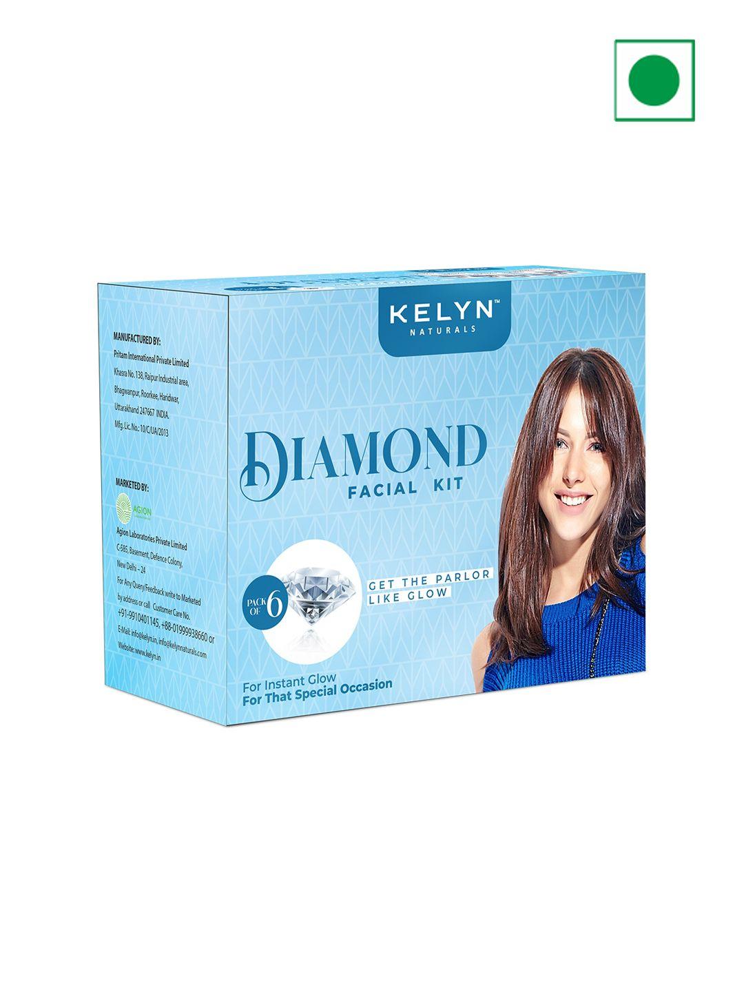 kelyn set of 6 diamond facial kit for prompt radiance - 10g each