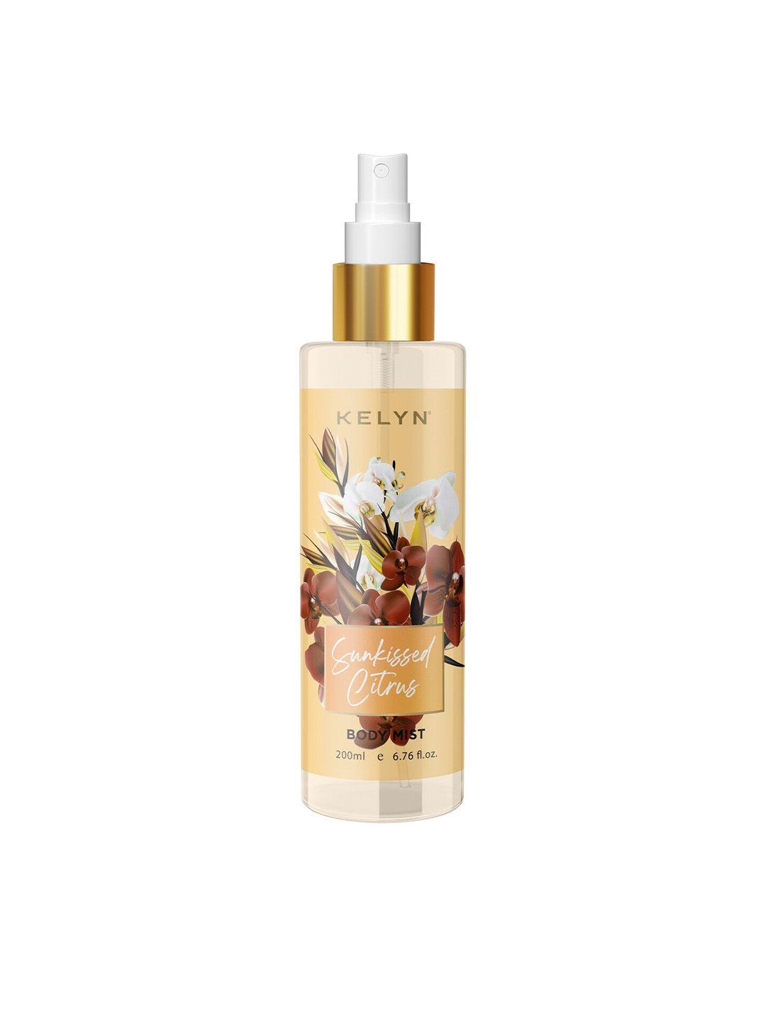 kelyn women sunkissed citrus long lasting body mist spray - 200ml