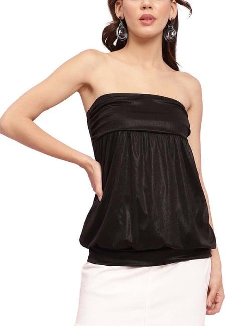 kendall + kylie black relaxed fit top