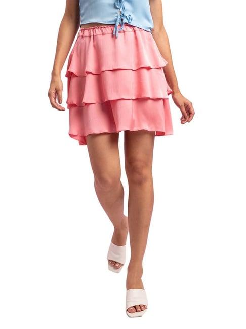kendall + kylie pink a-line skirt