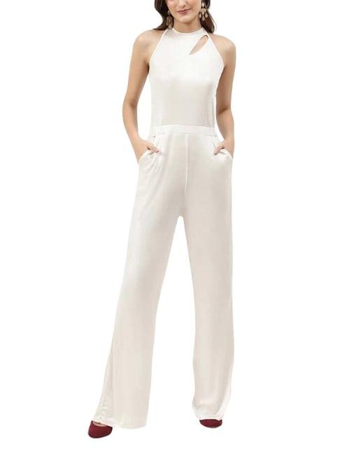 kendall + kylie white sleeveless jumpsuit