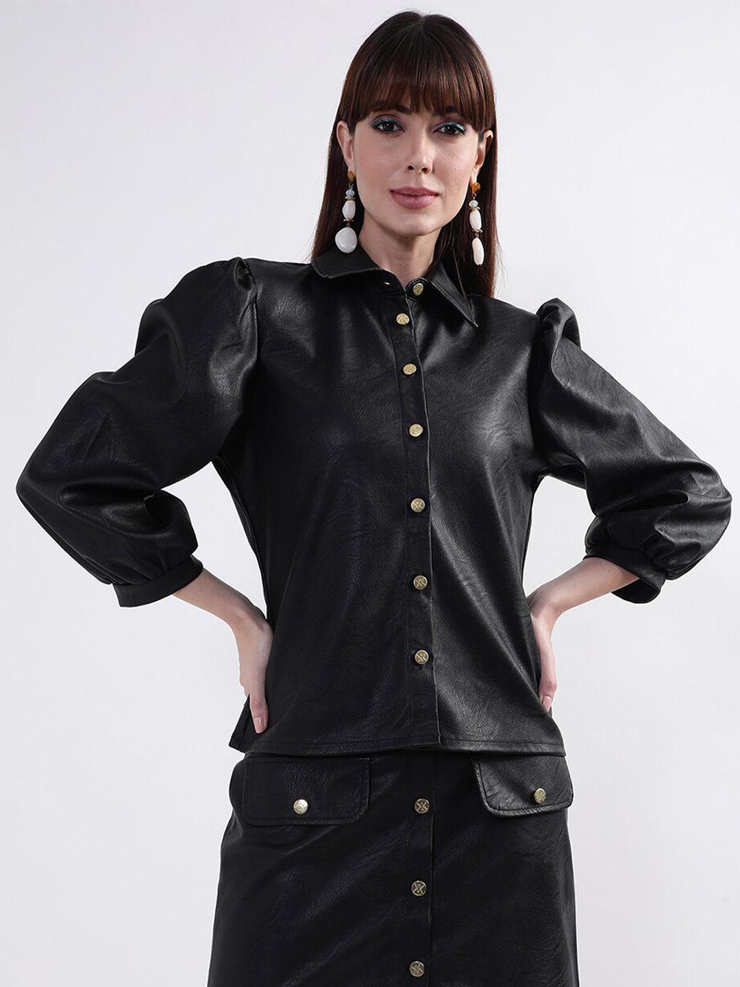 kendall & kylie women black shirt style top