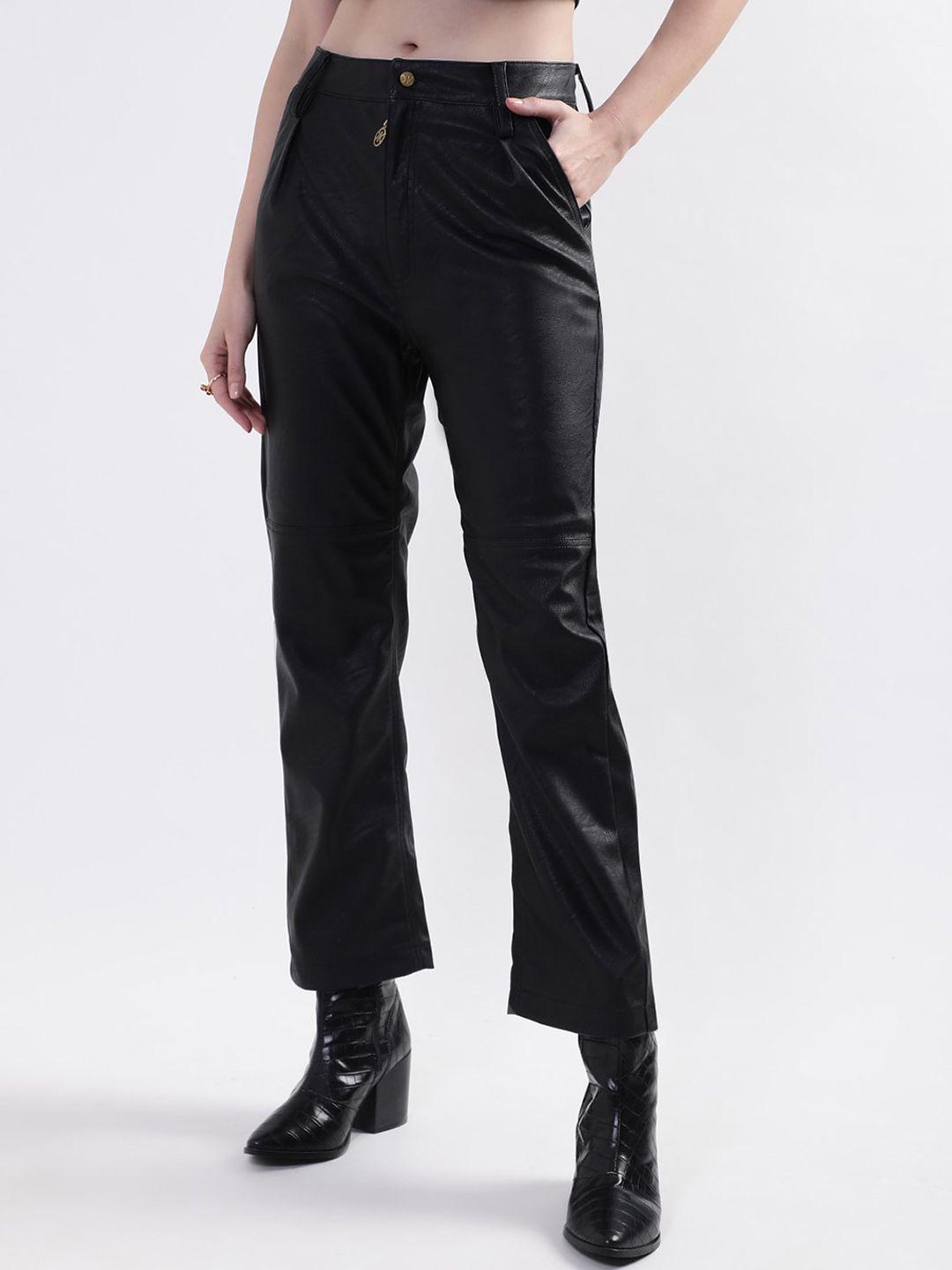 kendall & kylie women black solid trouser