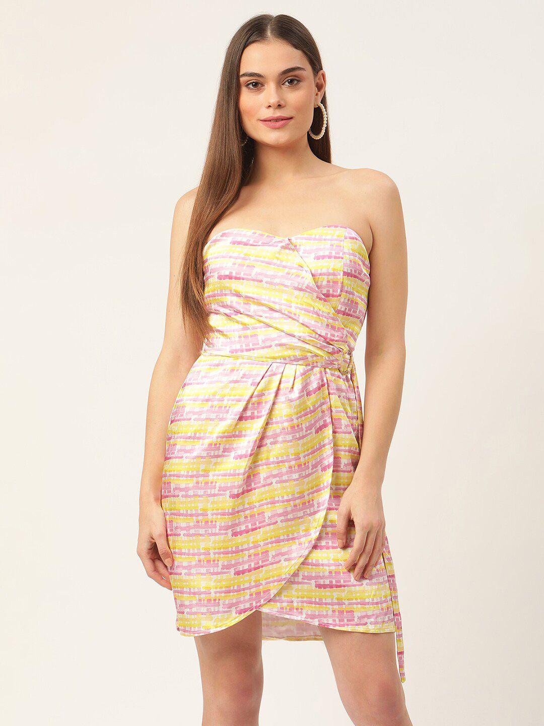 kendall & kylie women multicoloured cotton striped dress