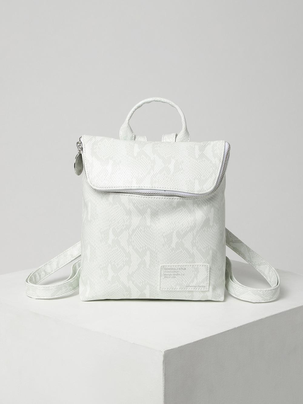 kendall & kylie womens white printed backpack