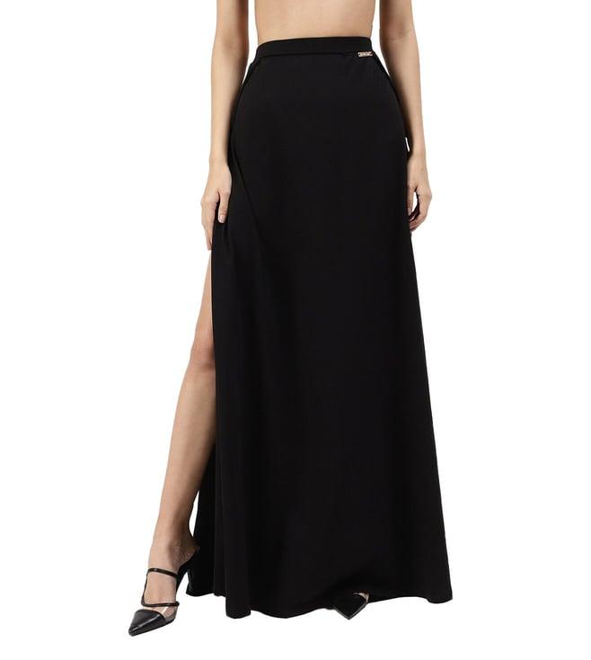 kendall + kylie black relaxed fit skirt