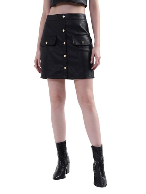 kendall + kylie black shift skirt