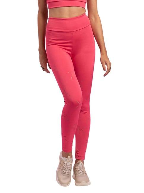 kendall + kylie pink printed sports tights