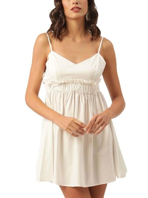 kendall + kylie white cotton a-line dress