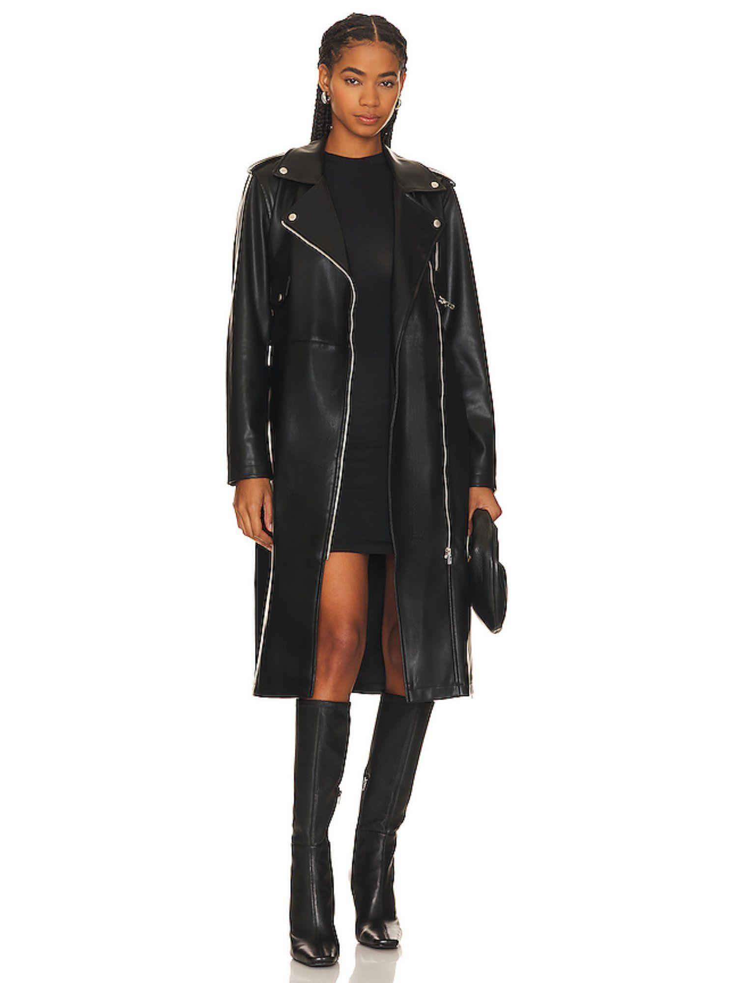 kenna faux leather coat