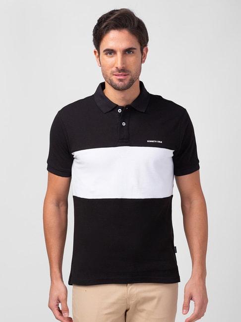 kenneth-cole-black-slim-fit-polo-t-shirt