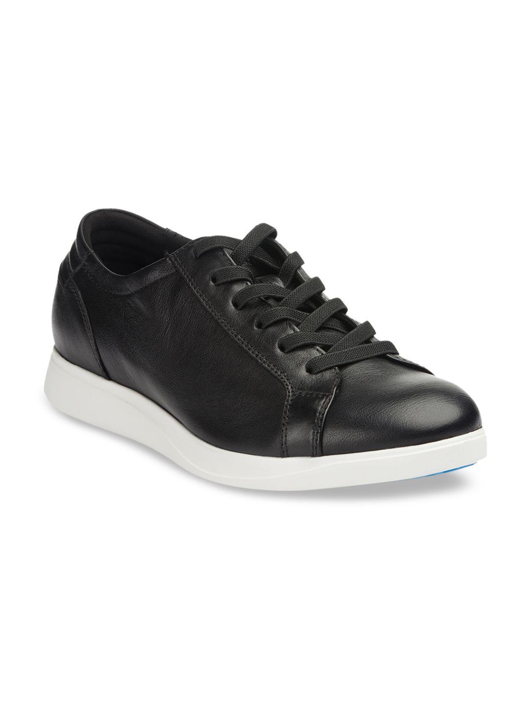kenneth cole men black leather sneakers