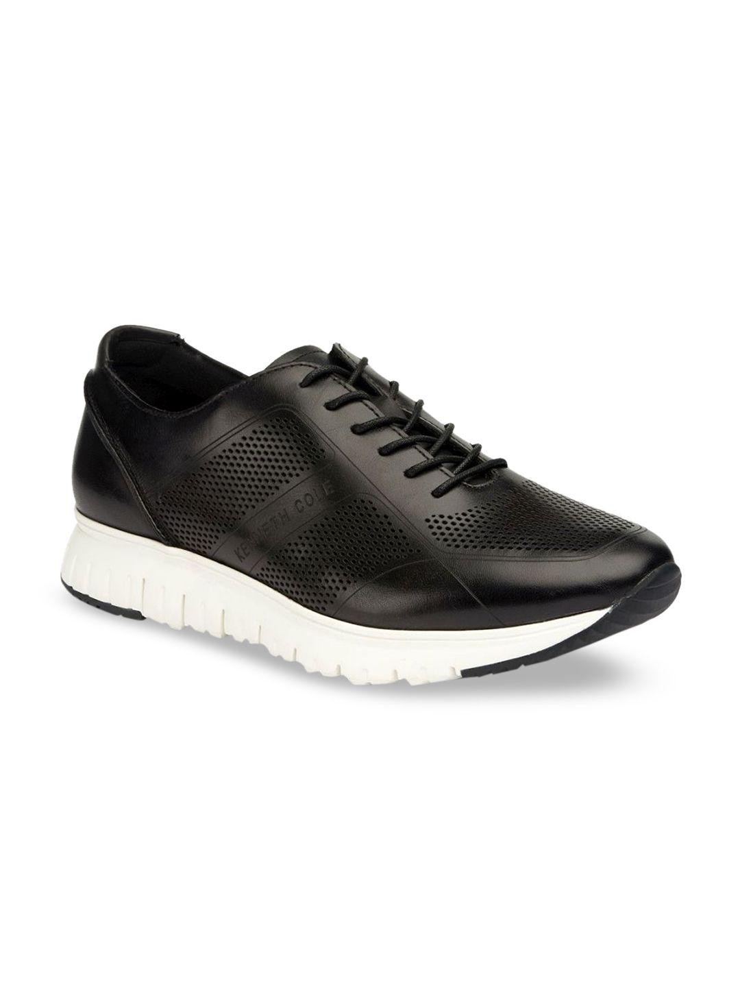 kenneth cole men black solid sneakers
