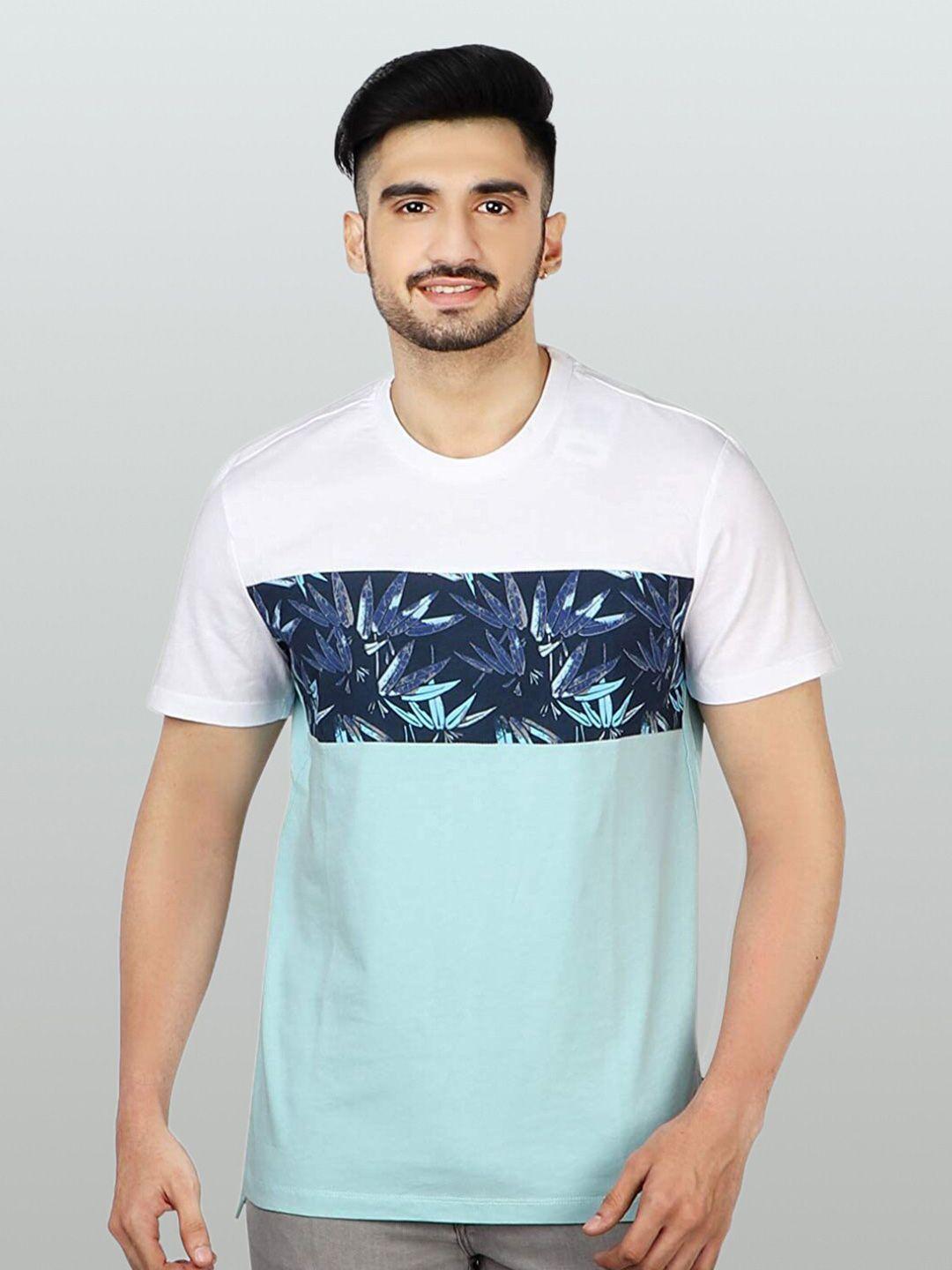 kenneth cole men floral printed pockets slim fit t-shirt