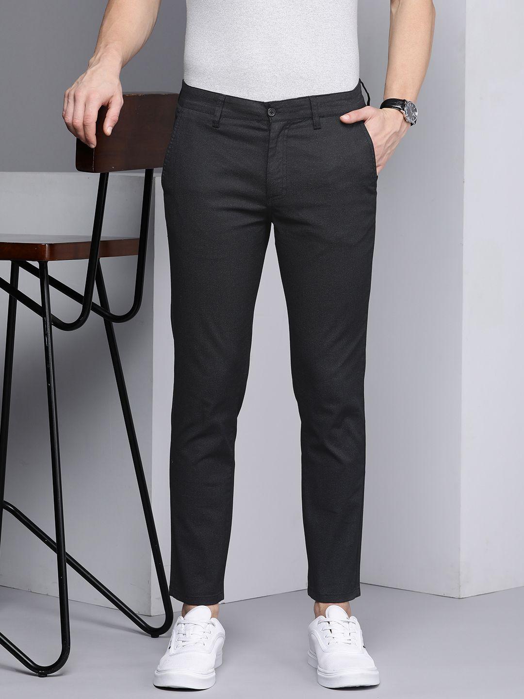 kenneth cole men striped slim fit trousers