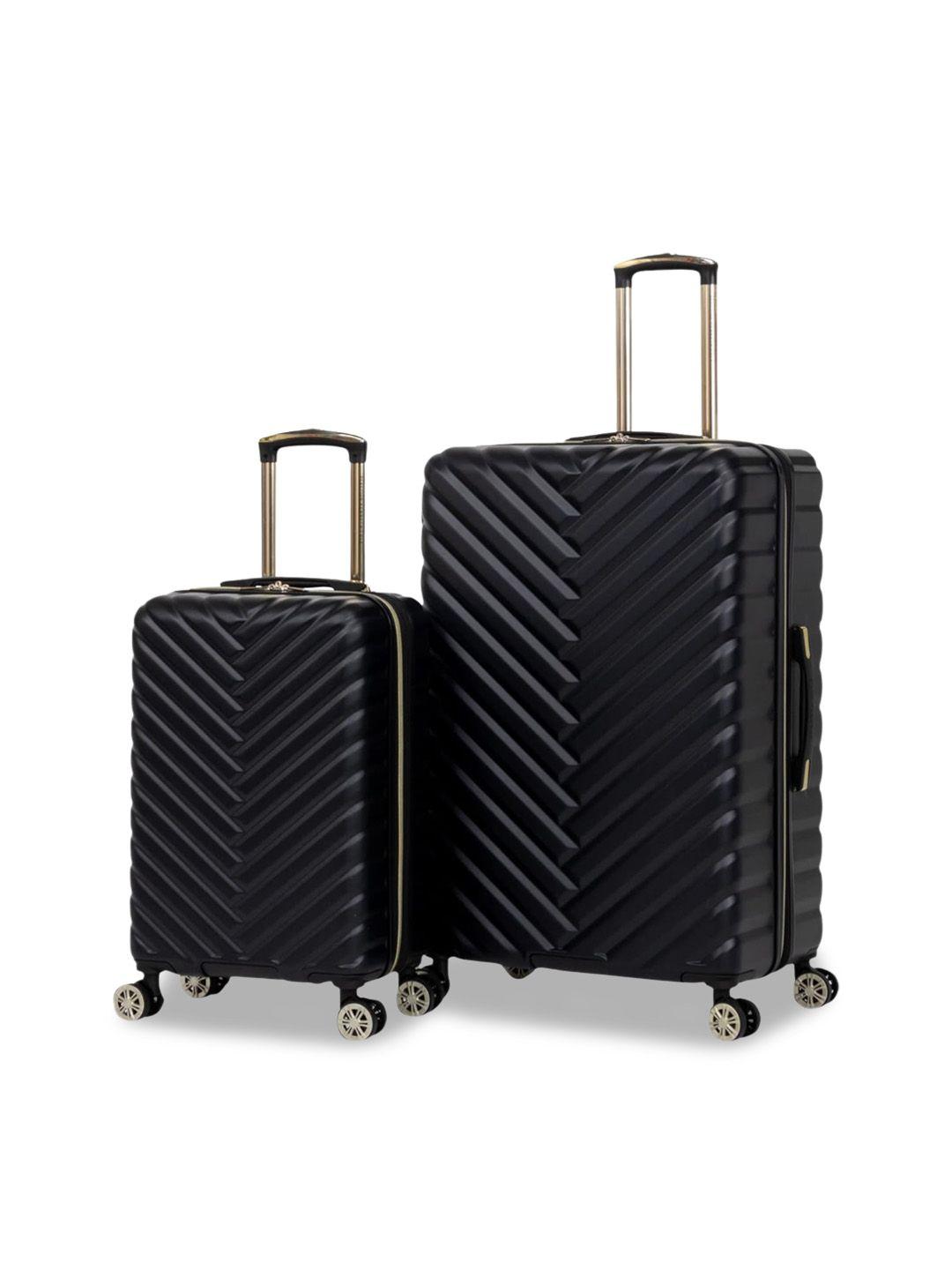 kenneth cole set of 2 textured hard-sided trolley bags
