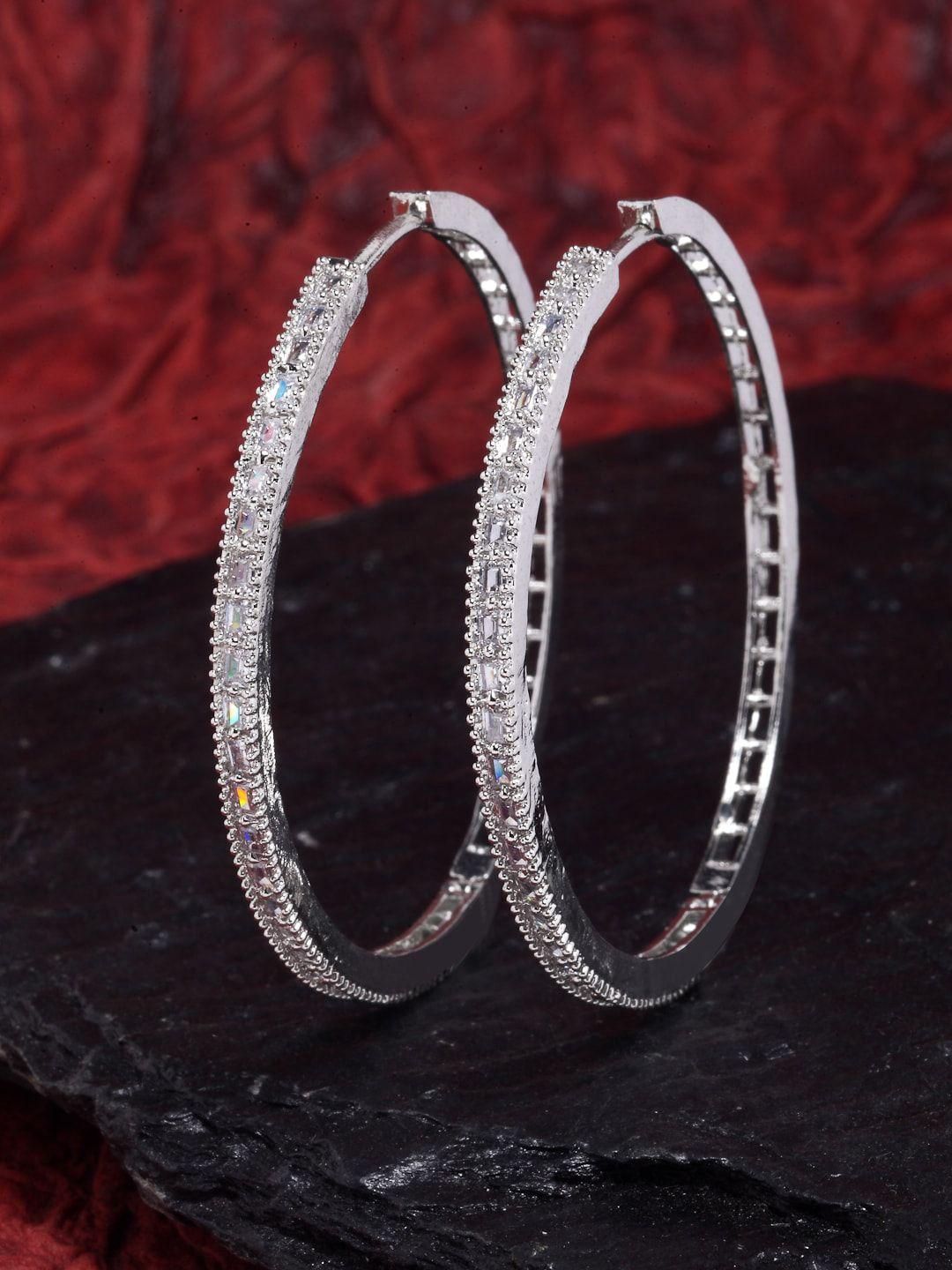 kennice silver-plated circular hoop earrings