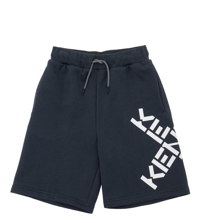 kenzo kids charcoal grey regular fit bermuda shorts